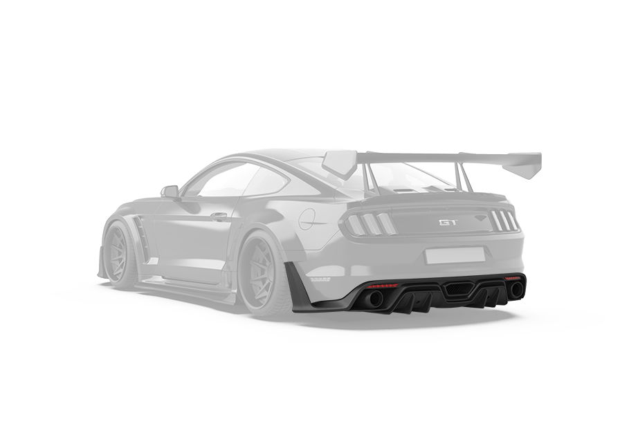 Robot "Cavalier" Rear Diffuser For Mustang S550.1 S550.2 2015-2022 Carbon Fiber