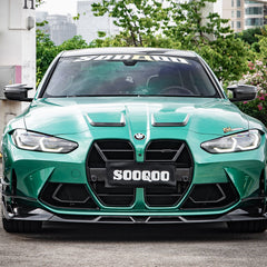 SOOQOO BMW M3 G80 carbon fibre grille - rear three-quarter view