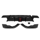 SOOQOO BMW X6M F96 carbon fibre rear diffuser - front three-quarter view