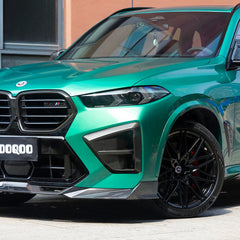 SOOQOO BMW X5M F95 carbon fibre front duct - rear three-quarter view