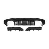 SOOQOO BMW 4 Series G22 carbon fibre rear diffuser - front three-quarter view