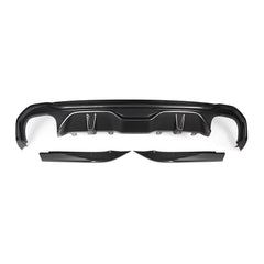 SOOQOO BMW 4 Series G26 carbon fibre rear diffuser - side profile view