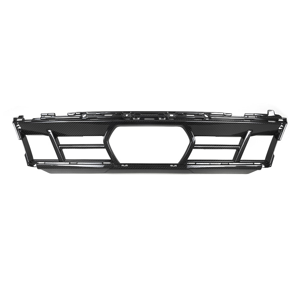 SOOQOO BMW X5 G05 carbon fibre front bumper trim - front three-quarter view