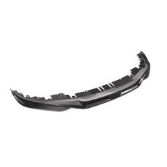 SOOQOO BMW 4 Series G26 carbon fibre front splitter - front three-quarter view