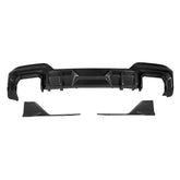 SOOQOO BMW X3 G01 carbon fibre rear diffuser - front three-quarter view