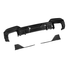 SOOQOO BMW X3 G01 carbon fibre rear diffuser - rear three-quarter view