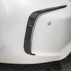 SOOQOO BMW M2 F87 carbon fibre rear vent trim - rear three-quarter view