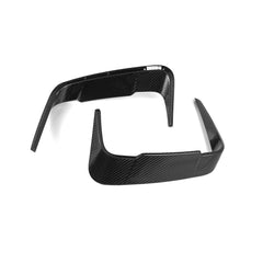 SOOQOO BMW M8 F92 carbon fibre rear vent trim - side profile view