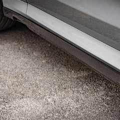 SOOQOO BMW X3M F97 carbon fibre side skirt - rear three-quarter view