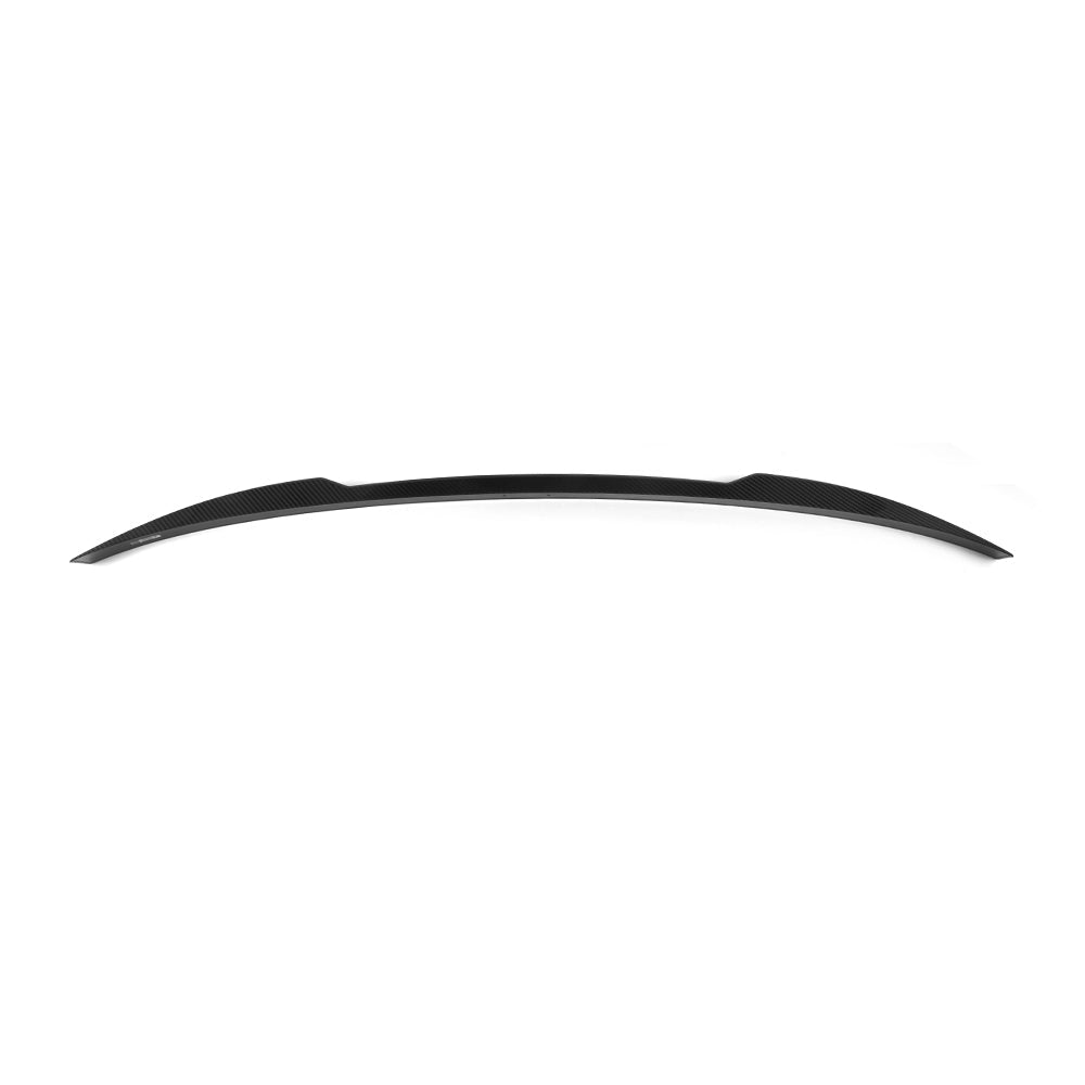 SOOQOO BMW M3 G81 carbon fibre spoiler - front three-quarter view