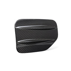 SOOQOO BMW iX3 G08 carbon fibre adapter cover - front three-quarter view