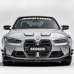 SOOQOO BMW M3 G80 carbon fibre grille - close-up of carbon fibre weave detail