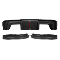 SOOQOO BMW M4 G82 carbon fibre rear diffuser - front three-quarter view