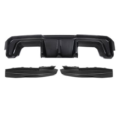 SOOQOO BMW M4 G82 carbon fibre rear diffuser - front three-quarter view