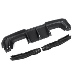 SOOQOO BMW M3 G80 carbon fibre rear diffuser - side profile view