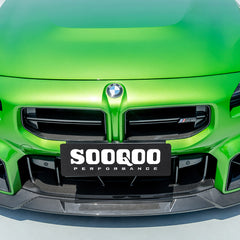 SOOQOO BMW M2 G87 carbon fibre grille - rear three-quarter view