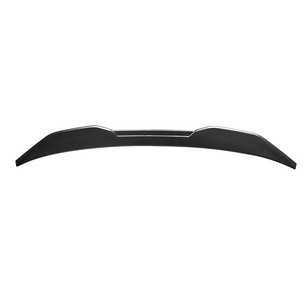 SOOQOO BMW X4M F98 carbon fibre spoiler - front three-quarter view