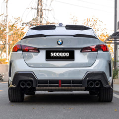 SOOQOO BMW 2 Series F74 carbon fibre rear diffuser - close-up of carbon fibre weave detail