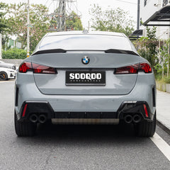 SOOQOO BMW 2 Series F74 carbon fibre spoiler - close-up of carbon fibre weave detail