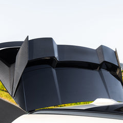 SOOQOO BMW X3 G45 carbon fibre spoiler - rear three-quarter view