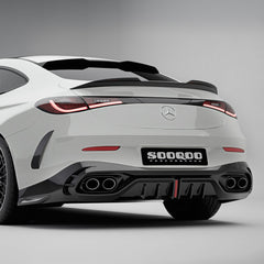 SOOQOO Mercedes-Benz CLE 53 carbon fibre rear diffuser - side profile view