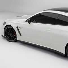 SOOQOO Mercedes-Benz CLE 53 carbon fibre side skirt - front three-quarter view