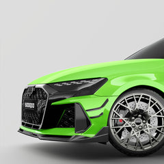 SOOQOO Audi RS3 carbon fibre canard - side profile view