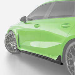 SOOQOO Audi RS3 carbon fibre side skirt - close-up of carbon fibre weave detail