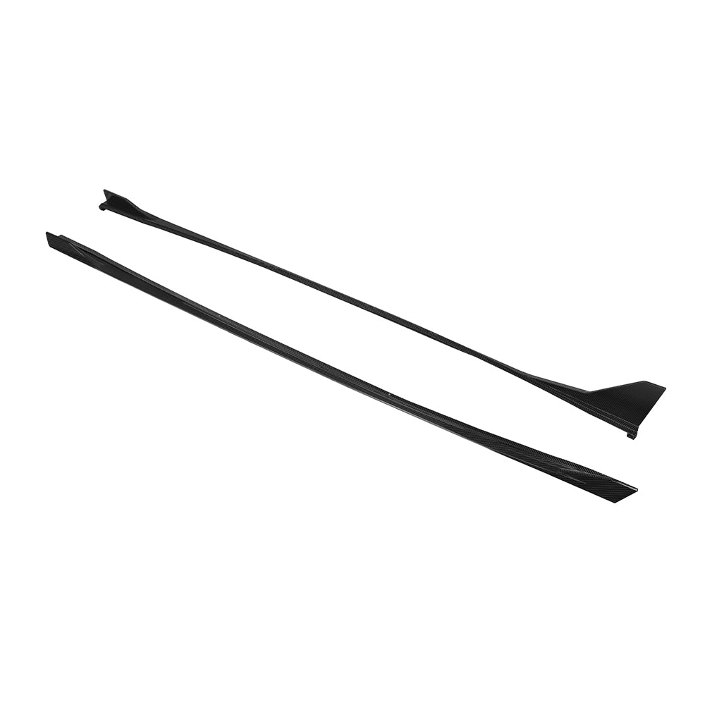 SOOQOO Audi RS3 carbon fibre side skirt - front three-quarter view
