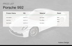 Porsche 992 Aulena Design Trockencarbon Performance Karosseriekit