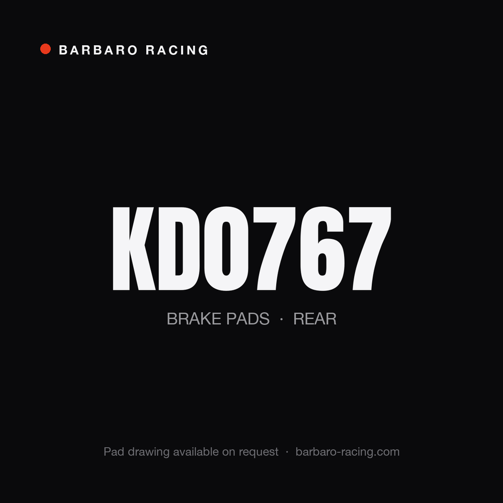 Barbaro Racing KD0767 rear brake pads