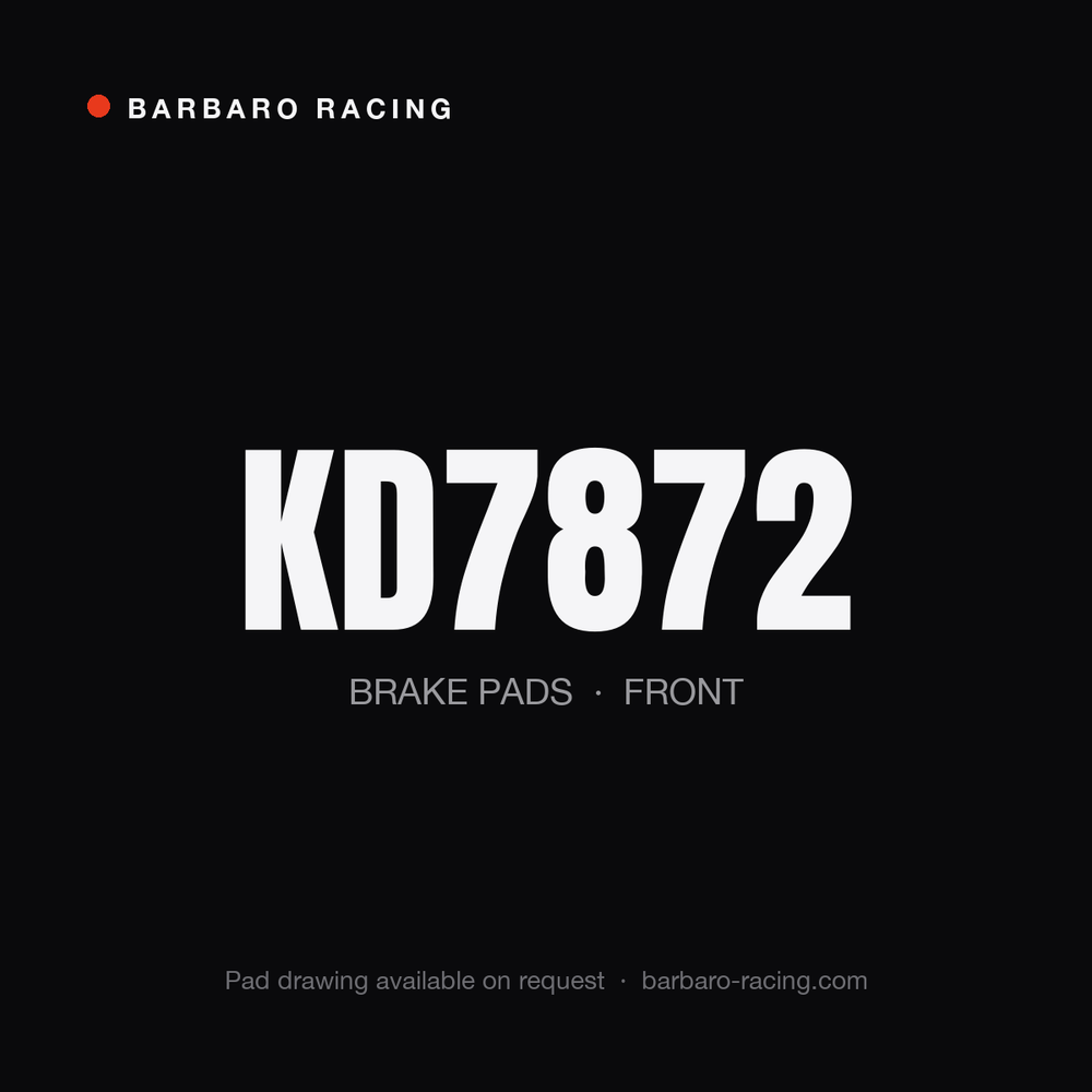 Barbaro Racing KD7872 front brake pads