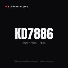 Barbaro Racing KD7886 rear brake pads