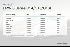BMW 8 Series(G14) Aulena Design dry carbon performance body kit
