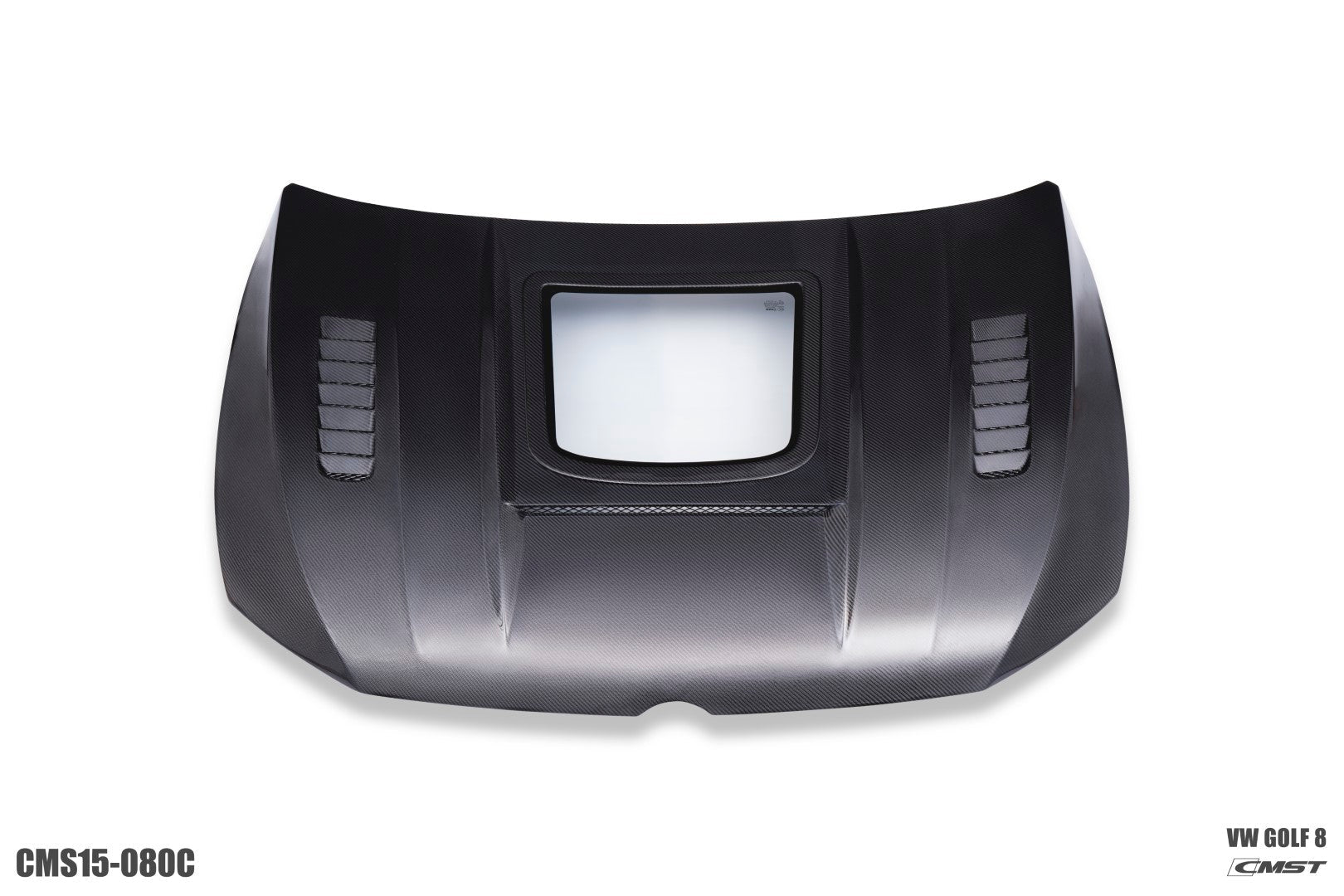 CMST Carbon Fiber Clearview Hood Bonnet Glass Transparent for Golf & GTI & Golf R MK8