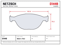 NETZSCH D1448 brake pad drawing