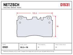 NETZSCH D1531 brake pad drawing