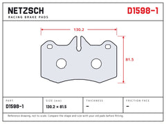 NETZSCH D1598-1 brake pad drawing