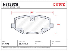 NETZSCH D1767Z brake pad drawing
