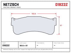 NETZSCH D1822Z brake pad drawing