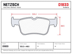 NETZSCH D1833 brake pad drawing