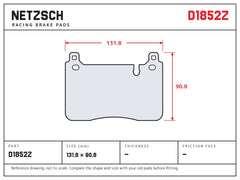 NETZSCH D1852Z brake pad drawing