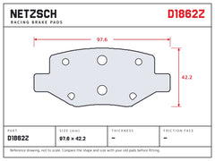 NETZSCH D1862Z brake pad drawing