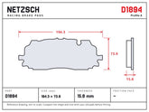 NETZSCH D1894 brake pad drawing, 15.8 mm thick