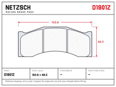 NETZSCH D1901Z brake pad drawing