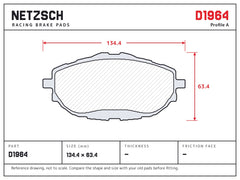 NETZSCH D1964 brake pad drawing