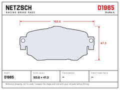 NETZSCH D1965 brake pad drawing