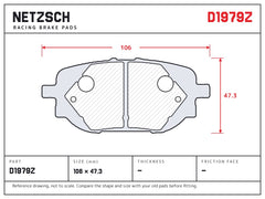 NETZSCH D1979Z brake pad drawing