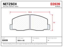 NETZSCH D2026 brake pad drawing