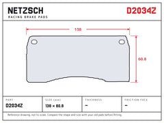 NETZSCH D2034Z brake pad drawing